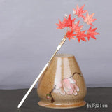 Red Acetic Acid Plate Maple Leaves Hair Stick Hairpins