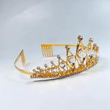 Colorful Crystals Crown Bridal Wedding Hair Accessories