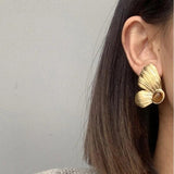 925 Silver Needle Circle Butterfly Stud Earrings for Women