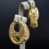 Nigeria Africa 18K Earrings for Women Irregular Big Ring Earring