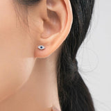 925 Silver Tiny Eye's Stud Earrings for Women
