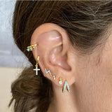 925 Silver Turquoise Stud Earrings for Women - Small Bling Aretes Jewelry
