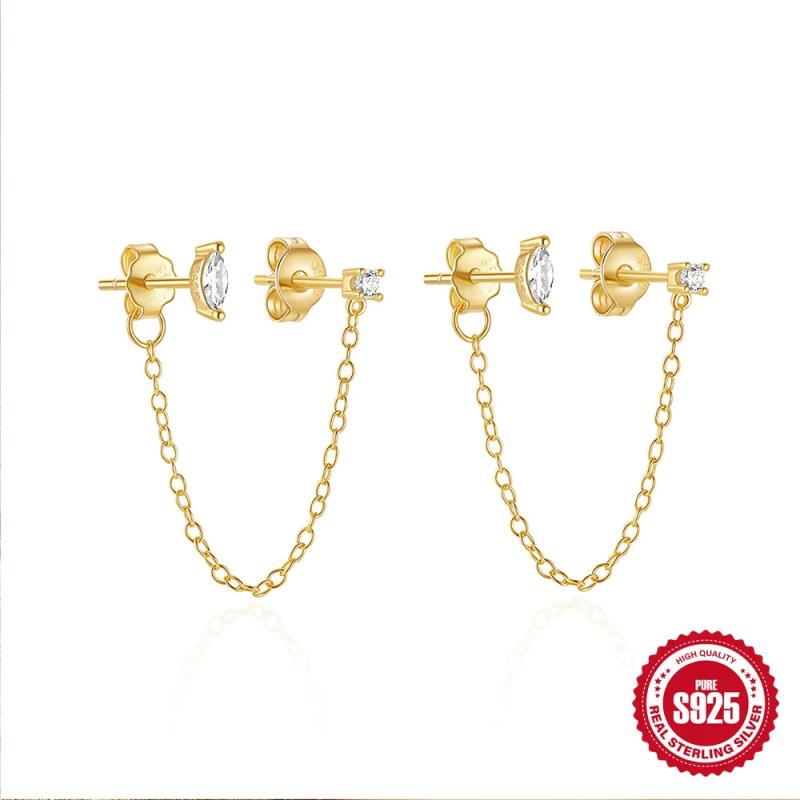 Round Pearl Sterling Silver Earrings for Women Wedding Party