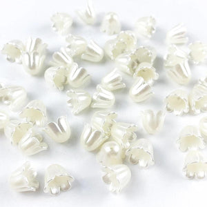 100pcs Pearl Beads Jewelry Making Findings Caps Needlework Diy