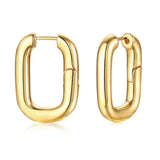 Copper Square Hoop Earrings for Her Gift