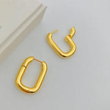 Copper Square Hoop Earrings for Her Gift