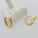 Copper Square Hoop Earrings for Her Gift