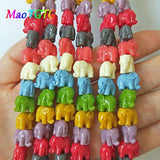 20pcs Elephant Coral Beads Jewelry Making 12/14mm