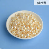 3-12mm AB Pearl Non Hotfix Flat Back Glitters for Nail Art DIY