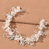 Pearl Headband White/Blue/Pink Flower Crowns