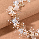 Pearl Headband White/Blue/Pink Flower Crowns