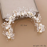Pearl Headband White/Blue/Pink Flower Crowns