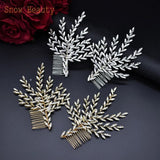 Bohemian Wedding Hair Combs Rhinestone Bride Headdress