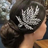Bohemian Wedding Hair Combs Rhinestone Bride Headdress