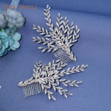 Bohemian Wedding Hair Combs Rhinestone Bride Headdress