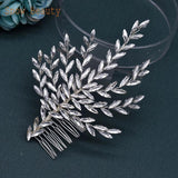 Bohemian Wedding Hair Combs Rhinestone Bride Headdress