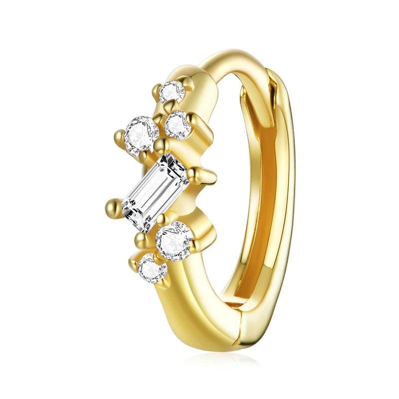 925 Silver Star Moon Heart Stud Earrings Plated Stud Earrings For Women