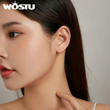 925 Silver Star Moon Heart Stud Earrings Plated Stud Earrings For Women