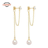 Tassel Pearl 925 Sterling Silver Earring Drop Earrings Gift