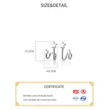 925 Silver Double Star Stud Earrings for Women