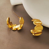 925 Silver Needle Brass Hoop Earrings for Women