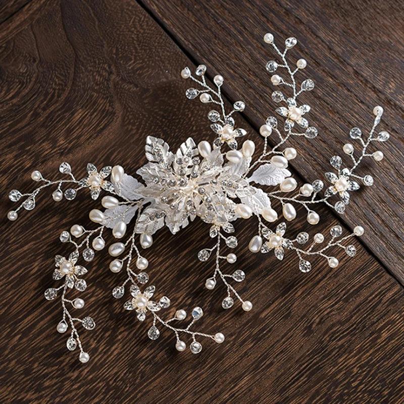 Pearl Rhinestone Wedding Hair Combs Hair Accessories For Women