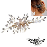 Pearl Rhinestone Wedding Hair Combs Hair Accessories For Women
