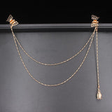Butterfly Metal Tassel Hair Clip Girls Women Hairpin Hair Jewelry
