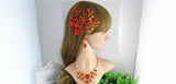 Red Rhinestone Hair Vine Chinese Wedding Accessories