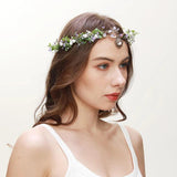 Forest Fairy Crystal Hair Tiara Headband Hair Jewelry for Women