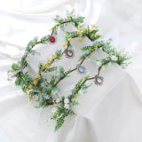 Forest Fairy Crystal Hair Tiara Headband Hair Jewelry for Women