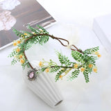 Forest Fairy Crystal Hair Tiara Headband Hair Jewelry for Women