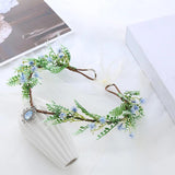 Forest Fairy Crystal Hair Tiara Headband Hair Jewelry for Women