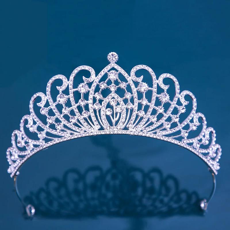 AB Crystal Tiara Crown Wedding Princess Rhinestone Bridal Crown