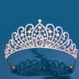AB Crystal Tiara Crown Wedding Princess Rhinestone Bridal Crown