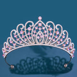 AB Crystal Tiara Crown Wedding Princess Rhinestone Bridal Crown