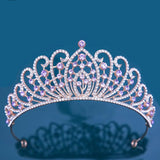 AB Crystal Tiara Crown Wedding Princess Rhinestone Bridal Crown