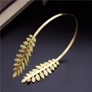 Leaf Crown Headband Metal Charm Tiara for Wedding Prom