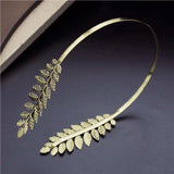 Leaf Crown Headband Metal Charm Tiara for Wedding Prom