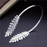 Leaf Crown Headband Metal Charm Tiara for Wedding Prom