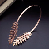 Leaf Crown Headband Metal Charm Tiara for Wedding Prom