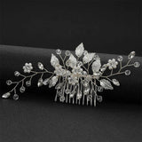 Crystal Wedding Hair Combs Bridal Pearl Rhinestone Headpiece