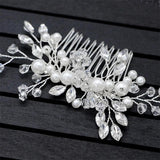 Crystal Wedding Hair Combs Bridal Pearl Rhinestone Headpiece