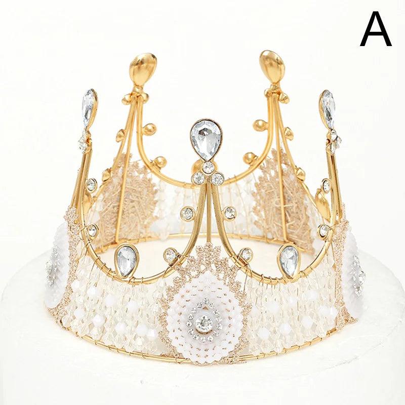 Baroque Crown Rhinestones Crystal Tiaras Bride Queen