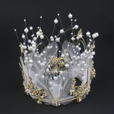 Baroque Crown Rhinestones Crystal Tiaras Bride Queen