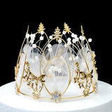Baroque Crown Rhinestones Crystal Tiaras Bride Queen