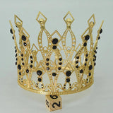 Baroque Crown Rhinestones Crystal Tiaras Bride Queen
