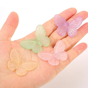 20pcs Big Butterfly Acrylic Pearl Charms Bead For Necklace Making