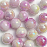 20Pcs 16mm Gradient Acrylic Spacer Beads DIY Earring Sewing Accessory