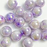 20Pcs 16mm Gradient Acrylic Spacer Beads DIY Earring Sewing Accessory